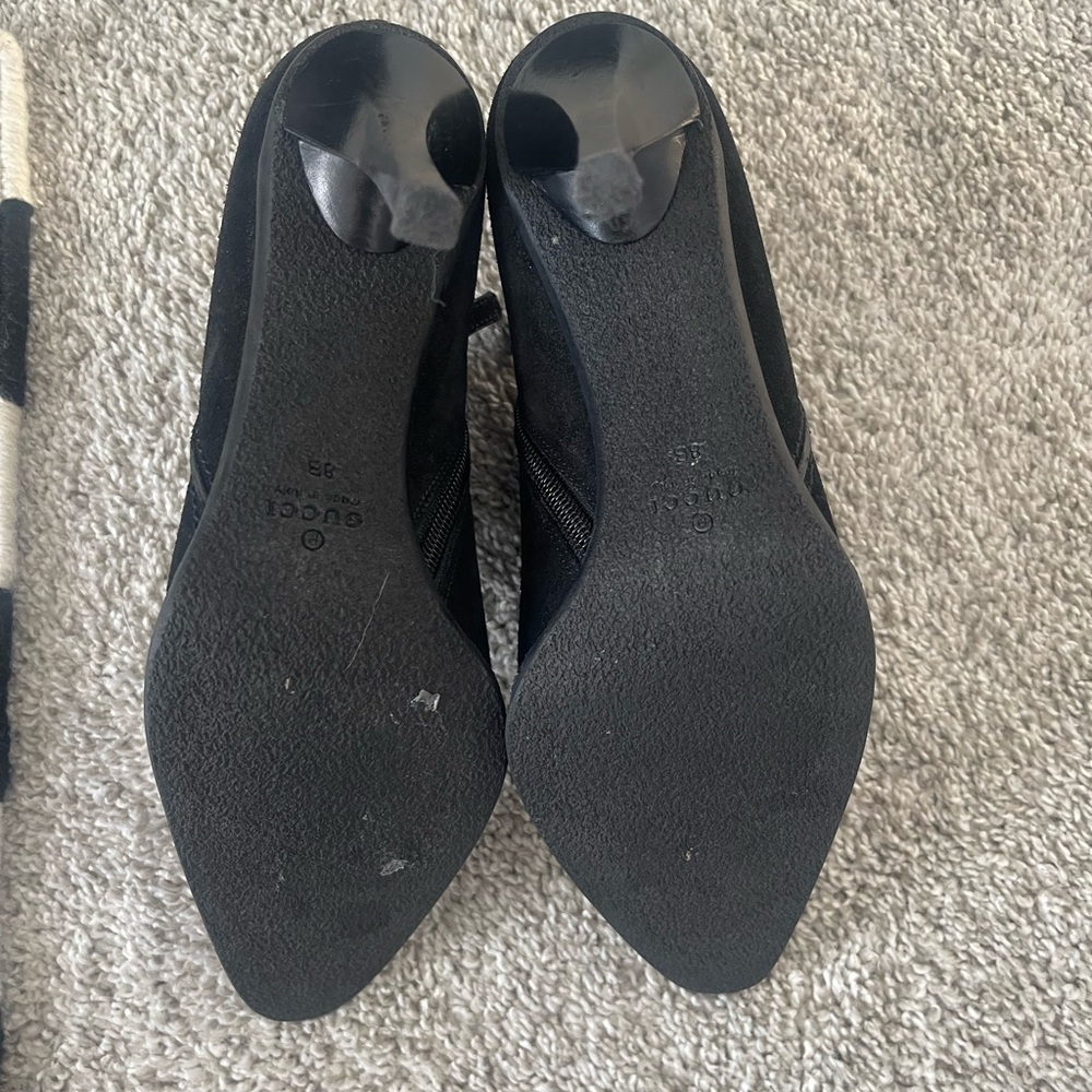 Gucci Black Suede Heeled Boots - Picture 4 of 6